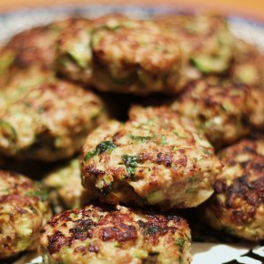 Middle Eastern supper: Spiced turkey & courgette meatballs with lemon yoghurt sauce