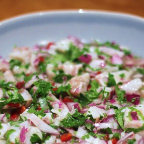 Peruvian supper: Sea bass&nbsp;ceviche
