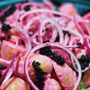 Scandi supper: Hot new potato, beetroot and caviar&nbsp;salad